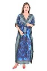Indian Long Silk Kaftan Wear Poncho Caftan