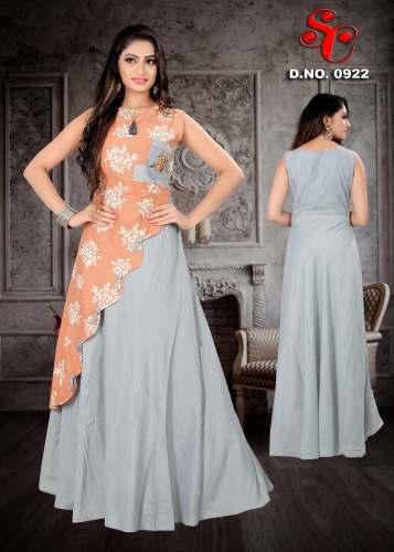 Flower print kurti by sajni creation