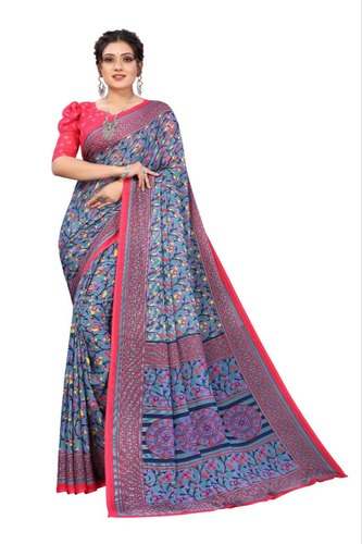 Georgette Printed Saree For Ladies by Shiv Textiles