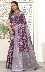 Soft Litchi Banarasi Silk Saree At Wholesale Price