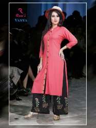 Embroidered Palazzo Kurtis  