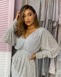 Beaded Evening Western Dress