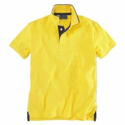 Mens Plain Yellow Half Sleeve T Shirt 