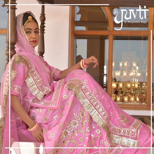 Party Wear Rajputi Dress With Gotta Pati by Mateshwari Textiles