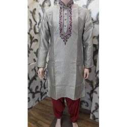 Men Banarasi Strip Kurta