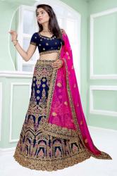 Blue Bridal Lehenga2