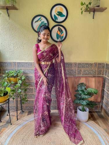 1 Min Ready To Wear Saree  4 COLOURS
