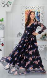 Our New Georgette Long Printed GOWN