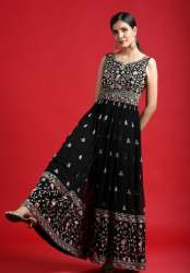  beautiful Designer Jumpsuit On HEAVY Gorgette 