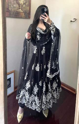  Faux Georgette  Party Wear Look GOWN