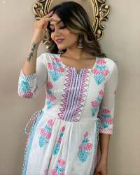 Hand Block Print Long Stylish Kurta Set