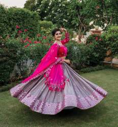 HEAVY BUTTER SILK WITH DIGITAL PRINT WITH  MIRROR