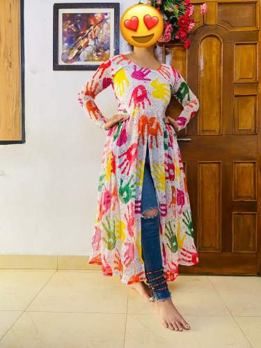  HOLI SPECIAL PRINTED KURTI♥️