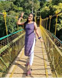 launching ikkat print kurtis