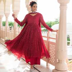 NEW DESIGNER EMBROIDERED ANARKALI GOWN 