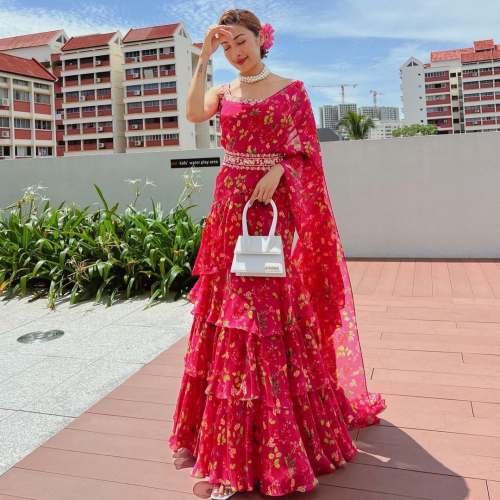 On trend saree Lehengha choli