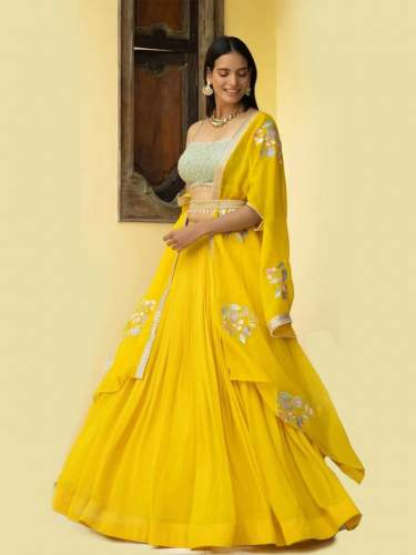 OX GEORGETTE FABRIC LEHENGHA CHOLI 
