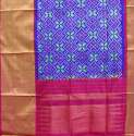 Beautiful Blue and Pink Ikat Silk Saree thumb 1