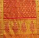 Bright Red Brocade Stonework Saree thumb 1