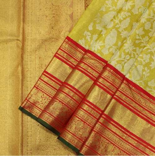 Gold Tissue Kanchivaram Bridal Silk Saree