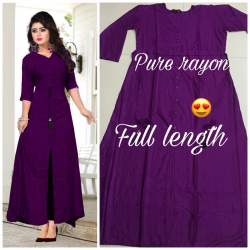 Plain Fancy Rayon Kurti