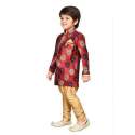 Kids Maroon Sherwani thumb 1