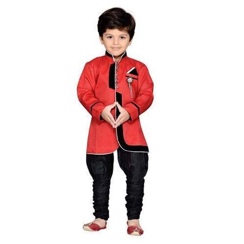 Kids Red Sherwani by Arangers Retail India Pvt Ltd