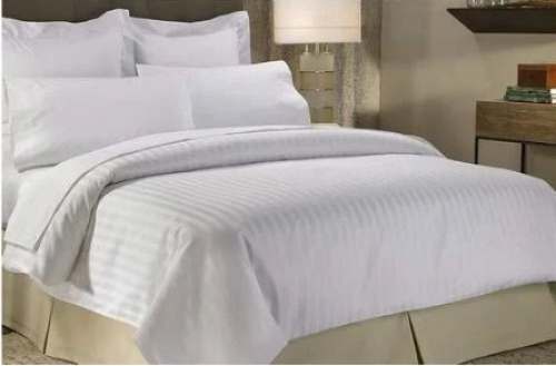 cotton plain Hotel Double Bed Sheet  by desi kapda