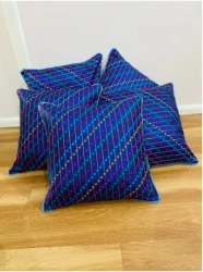  Cushion Embroidery sofa Crochet Cover