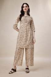 Fancy Chiku Cotton Printed Cord Set For Women