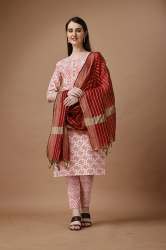 FANCY PRINTED KURTI PANT DUPPATA SET 