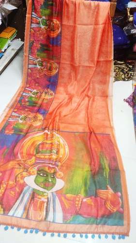 Fancy Chanderi Silk Digital Printed Saree by Sanghamitra Pal