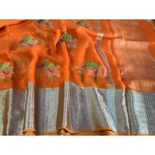 Designer linen Saree