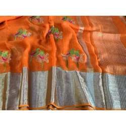 Designer linen Saree
