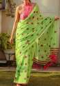 Khadi Cotton Ball Print Saree  thumb 2