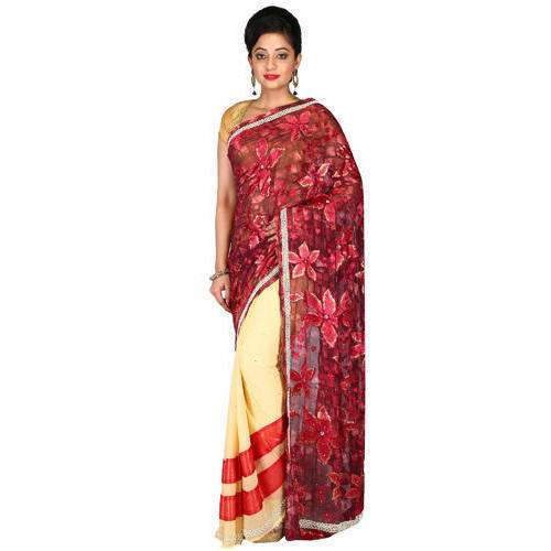 Designer Fancy Brasso Blend Net Saree