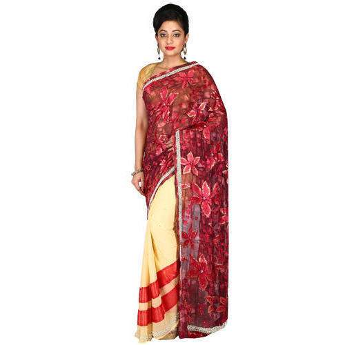 Designer Fancy Brasso Blend Net Saree by Kimatra Trendy Fashion Mantra