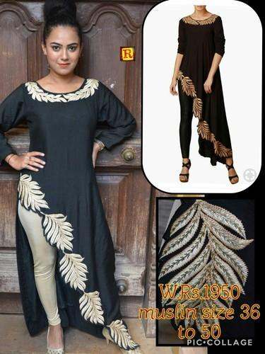 Embroidery work kurtis 