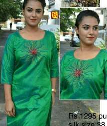 Silk Embroidery kurti 