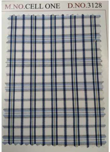 Blue color Strips Polyester School Uniform Fabric by Vimala Fab India