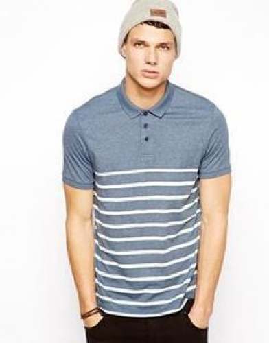 Boys Collar Striped T Shirt