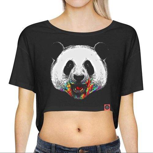 Fancy Panda Crop Top by Irongrit Private Limited