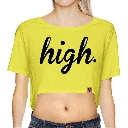 Fancy Yellow Crop Top by Irongrit Private Limited