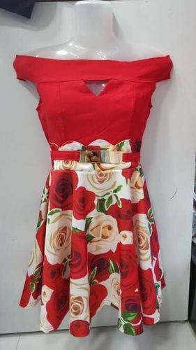 Off Shoulder Tunic Western Frock
