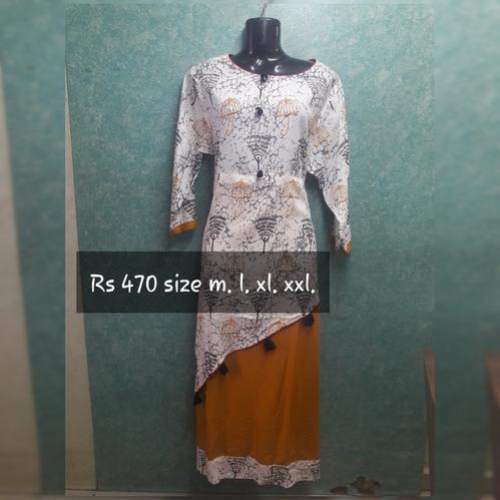 Stylish Jacket Style Cotton Kurti 