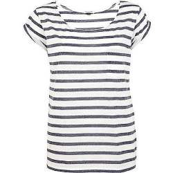 Dailywear Black and White Striped T shirt 