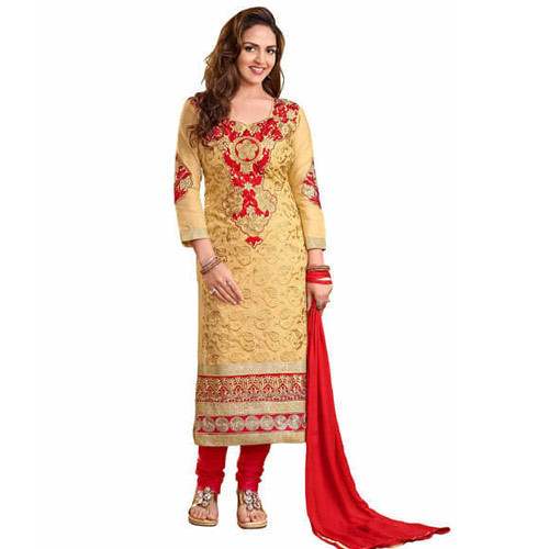 Embroidered Fancy Churidar Suit by MAM Fashion