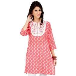 Pink Casual Short Kurti 