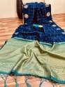 Parti Wear Designer Banarasi Silk saree thumb 4