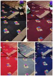 Soft Silk With Reach Pallu Banarasi Saree